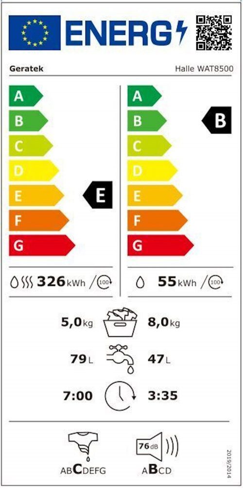 Geratek Halle WAT 8500 Waschtrockner 8 / 5 kg - 1400 U – Bild 5